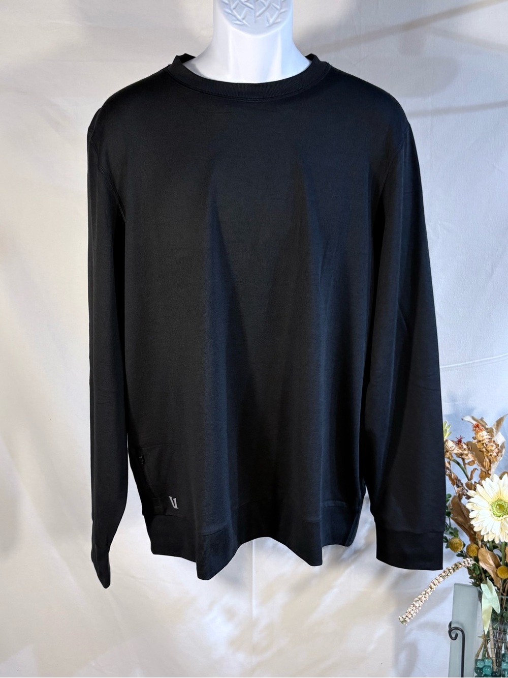 💥NWT Vuori Ponto Performance Crew Black Heather Pullover Sweatshirt Men’s XXL🧡